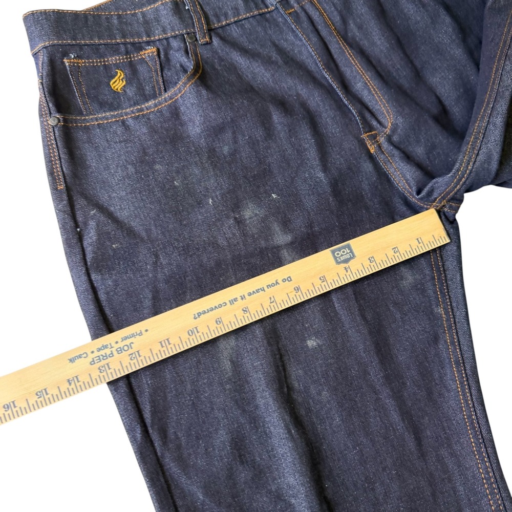 Rocawear Vintage Y2K Baggy Wide Leg Jeans Indigo Blue Embroidered Mens 38x32 - Picture 6 of 10